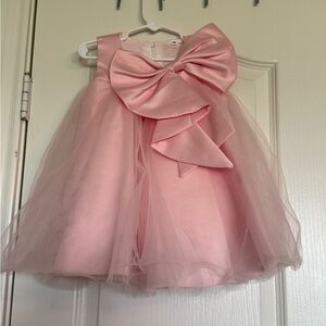 Pink Tulle Dress with Large Bow
